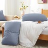 Horbaunal 2 Pack Microfiber Pillow Cases Silver Grey Travel Elastic