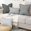 Madizz Set of 2 Linen Cushion Covers with Wide Edge,