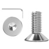 ORTAVA Pack of 20 M5 x 10 Countersunk Screws Flat