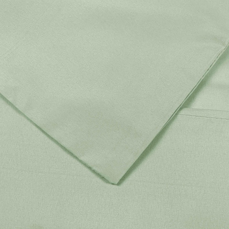 Set of 2 Luxton King Size Pillowcases Sage Green, Solid