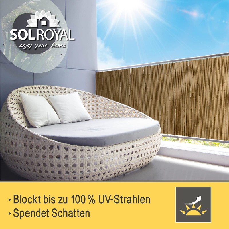 Sol Royal premium SolVision S36 reed mat for balcony, or