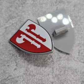 MuseBrickArts 5pack Axe Shield Red White Blocks Accessories for Minifigures Ga13AS01