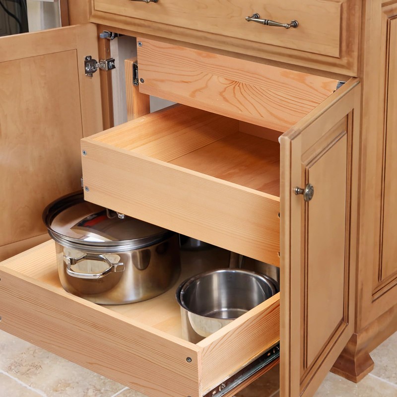 Pull Out Drawers For Cabinets, 14''W×21''D×19''H Soft Close Slide Out