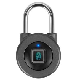 Fingerprint Padlock, AICase Bluetooth Thumbprint Lock,Support USB Charging IP67 Waterproof Smart Anti-Theft Keyless Lock Suitable for House Door,Wardrobes, Gym, Backpack,Luggage Suitcase,Bike,Office