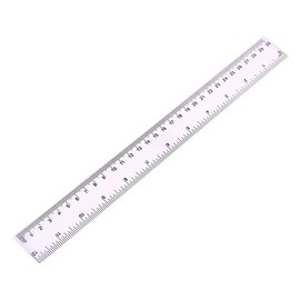 ZJYCLY Ruler, 11.8 inches (30 cm), Cutting Ruler, Stedra, Clear, Rime, Straight Line, Plus, Learning Drawing Tool