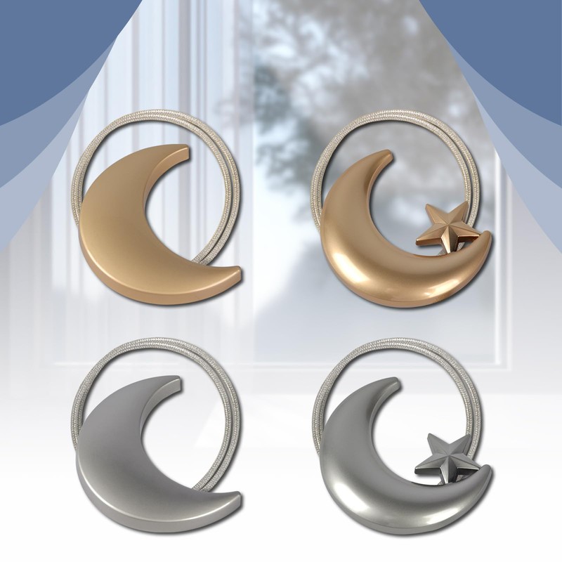 Dalababa 1 Pair Magnetic Curtain Tiebacks Drape Tie Backs Creative