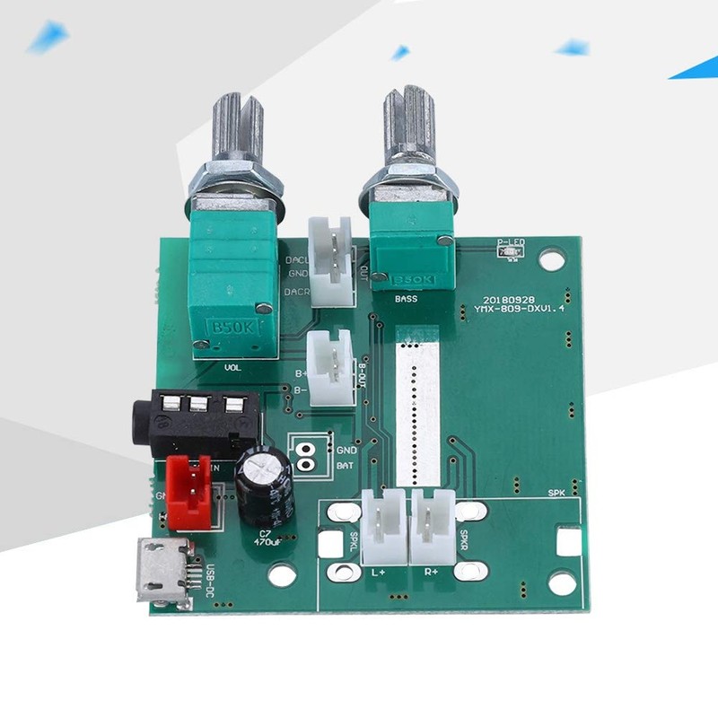 Stereo Amplifier Board, 20W Bluetooth 5.0 5V 3A 2.1 Channel