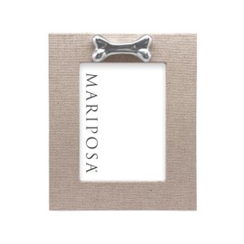 MARIPOSA NATURAL LINEN WITH DOG BONE 5X7 FRAME | NATURAL | TEXTILE | FRAMES | DECORATIVE PHOTO FRAMES | LINEN | HANDMADE IN MEXICO