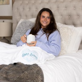 Pavilion Gift Company - Simply Blessed - Royal Plush 320 GSM Soft Thick Warm Throw Couch Bed Desk Blanket Religious God Jesus Church Friend Present