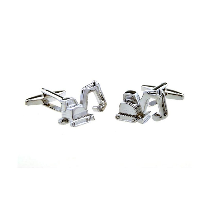 MRCUFF Steam Shovel Tractor Excavator Pair Cufflinks in a Presentation