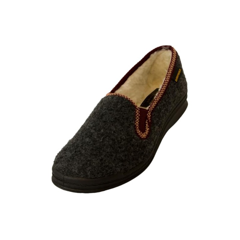 Intermax Women's Slippers Warm Lined Virgin Wool with Elastic Insert,