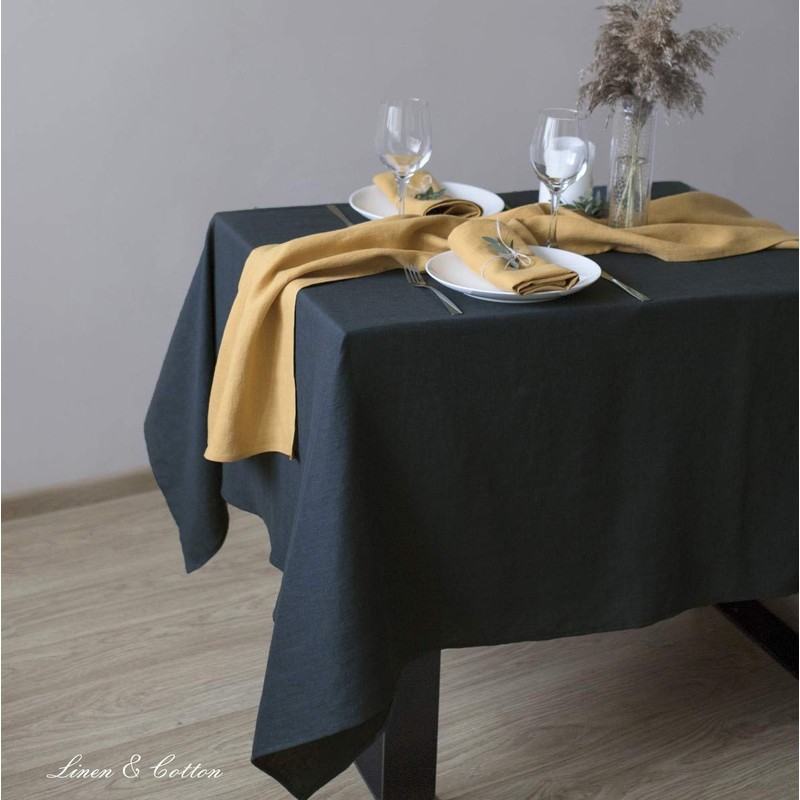 Linen & Cotton Tablecloth Table Linen Cloth Cover Hygge -