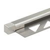 End Piece for Tile Rail Square Profile Corner V2A Brushed