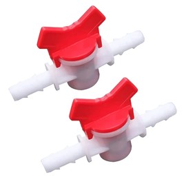ANPTGHT 3/8“ Hose Barbed Ball Valve Drip Irrigation Ball Valve Shut Off Switch for Drip Irrigation and Aquariums (pack of 2)