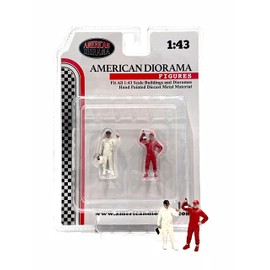 American Diorama - Miniature Car Collectible 76452 White/Red