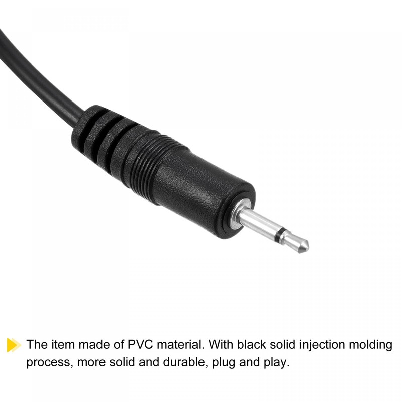 sourcing map 2.5 mm Male to Bare Wire TS 2-Pin
