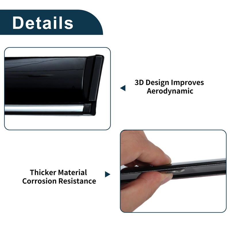 TUCKBOLD Window Deflectors for VW Golf MK6 2008-2012 5 Door