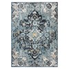 LUXE WEAVERS Moroccan Medallion Blue 4x5 Area Rug