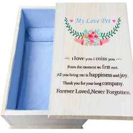Wooden Handmade Pet Casket|Dog Cat Casket,Coffin|Pet Caskets For Dogs,Cats|Pet Burial Box,Pet Memorial (Medium 23.6"L x14.5"W x8.2" H Inside)