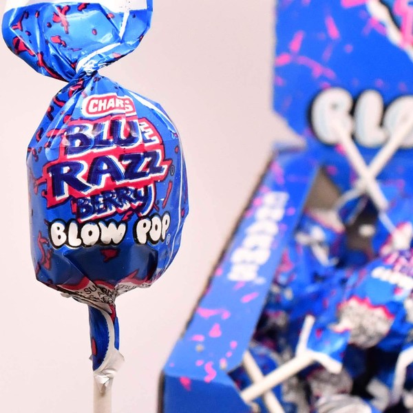 Charms Blow Pops Blue Razz Berry Flavor, 48-Count Box