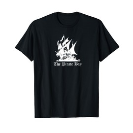 The Pirate Bay Logo retro white T-shirt.