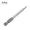 sourcing map 5pcs Magnetic Triangle Screwdriver Bit TA23 1/4" Hex