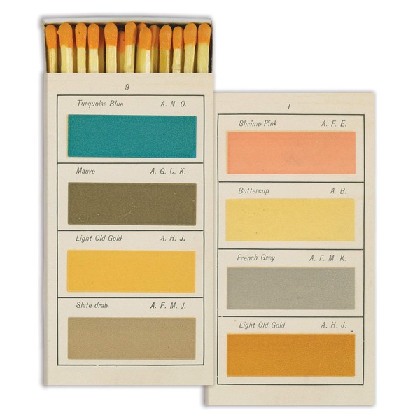 Painters Handbook Match Boxes with Wooden Matches | Set of 2 Decorative Match Boxes