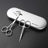 BEZOX Professional Cuticle Scissors Set, Multifunctional 2 Pieces Scissors with