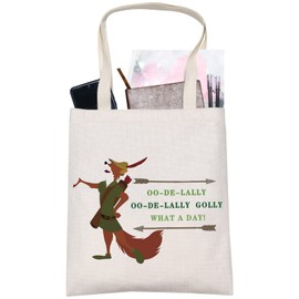 LEVLO Robin Fox Cosmetic Make Up Bag Robin Fans Gift Oo-De-Lally Oo-De-Lally Golly What a Day Makeup Zipper Pouch Bag For Women Girls (Oo-De-Lally Tote)