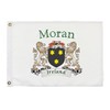 Moran Irish Coat of Arms Small White Flag - 12"x18"