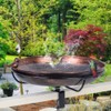 Curleis Bird Bath Deck Mounted Bowl with Lightweight Detachable, Bird