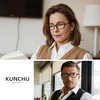 kunchu Reading Glasses for Women Men,Stylish Small Square Blue Light