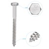 sourcing map Hex Lag Screws, M10 x 120mm 304 Stainless