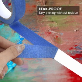 Ezranova 4 Rolls Blue Masking Tape,Fine Line Tapes,Painters Tape,Artist Painting Tape,5mm/8mm/10mm/15mm Wide Writable Masking Tape,Premium Paint Tape for Painting and Decorating