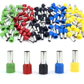 200 Pcs Wire Ferrules Kits, 6 AWG Wire Ferrule Connectors Insulated Ferrule Pin Cord End Terminals, 5 Colors