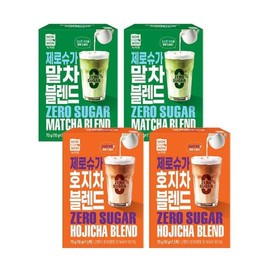 (NS홈쇼핑)녹차원 제로슈가 블렌드 4팩 세트 (말차2+호지차2)34403780 (NS Home Shopping) Green Tea Zero Sugar Blend 4-Pack Set (Matcha 2 + Hojicha 2) 34403780