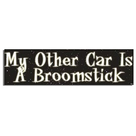 Gear Tatz - My Other Car is A Broomstick - Car Magnet - 3 x 10 inches - Professionally Made in USA - Magnetic Car Decal