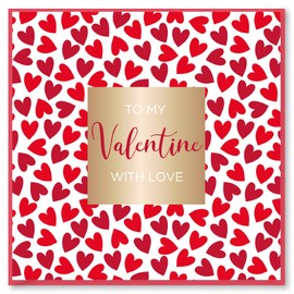 Design By Violet To My Valentine With Love Greeting Card Valentines Day Card For Girlfriend Boyfriend Love Blank Inside With Red Envelope Stylish Heart Design 15cm x 15cm