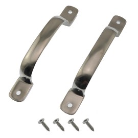 YTgilo 2PCS 304 Stainless Steel Precision Cast Handle 125mm Load Bearing Handle Oval Handle Heavy Duty Marine Door Grab Handle for Industrial Equipment Power Distribution Boxes Medical Equipment