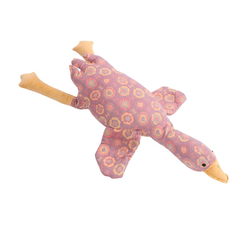 Goose Stuffed Animal Rose Pattern Soft Comfortable Cute Goose Plush