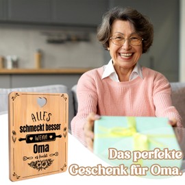 Grandma Gift, Mother's Day Birthday Gifts for Grandma Unique Engraved Cutting Board, Kitchen Gifts for Grandma from Grandchildren, Gifts for Grandma on Birthday Christmas