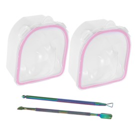 Mikinona Nail Soaking Bowl Set Manicure Set with Soak off Bowl for Nail Art 2 Layer Design for Soften Cuticle