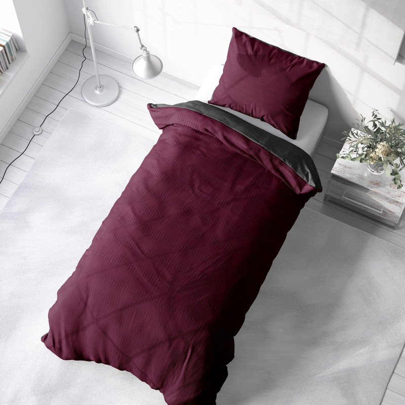 Leonado Vicenti Reversible bed linen seersucker soft and almost non-iron