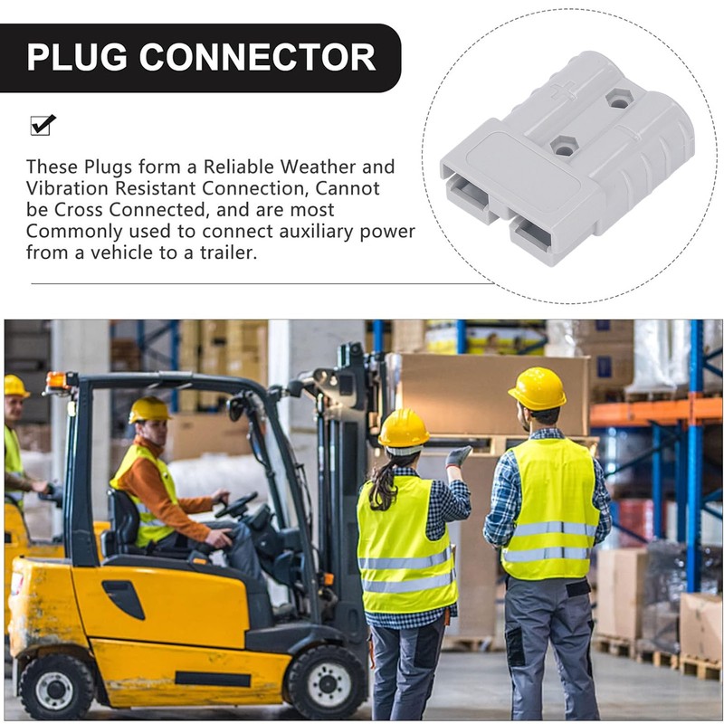 2 Set Battery Quick Connector 50A 600V Fireproof High Conductivity