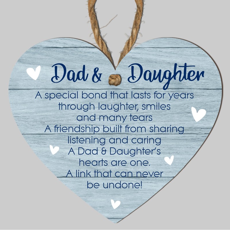 Laser Cut Father's Day Heart Plaque - Celebrate Dad &