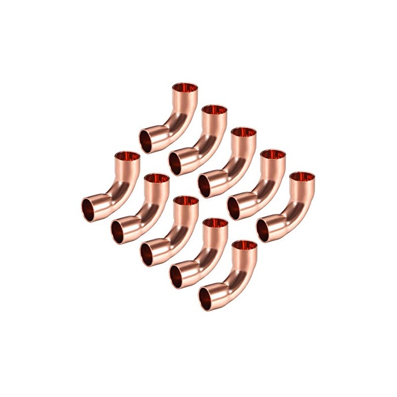 sourcing map 7.94mm ID 90 Degree Copper Elbow Short-Turn Copper