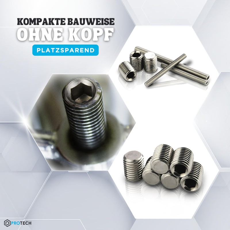 PROTECH Set Screws DIN 913 M8 x 100 | Pack