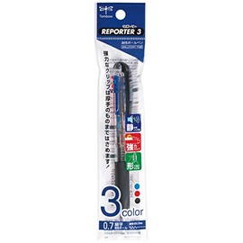 トンボ(Tombow) 鉛筆 3色油性ボールペン リポーター3 FCB-131 透明パック
