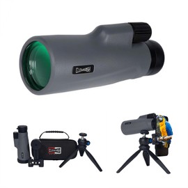Cleverish 2024 New12x56 High Power Monoculars for Adluts, Tripod Travel Bag with Smartphone Adapter, BAK-4 Prism, Ultra Clear FMC Lens for Bird Watching, Hunting, Traveling, Hiking.Low Night Vision