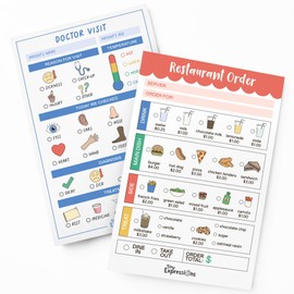 Tiny Expressions Pretend Play Notepads - 2-Pack Kids Play Notepads - 40 Pages Order-Taking Restaurant & 40 Pages Doctor Visit Notepad - Waiter and Doctor Imaginative Role Play